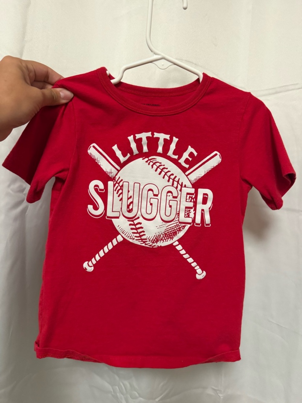 The Children's Place Red 'Little Slugger' Baseball Tee
